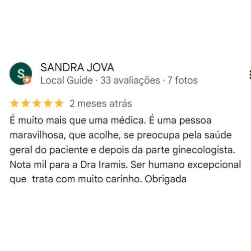 Depoimento Google Dra. Iramis Maria Camejo Solano