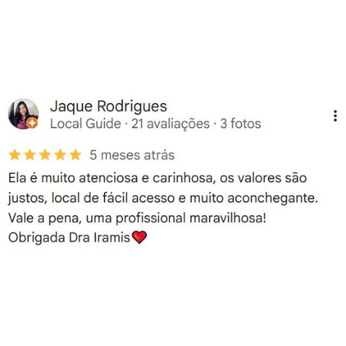 Depoimento Google Dra. Iramis Maria Camejo Solano