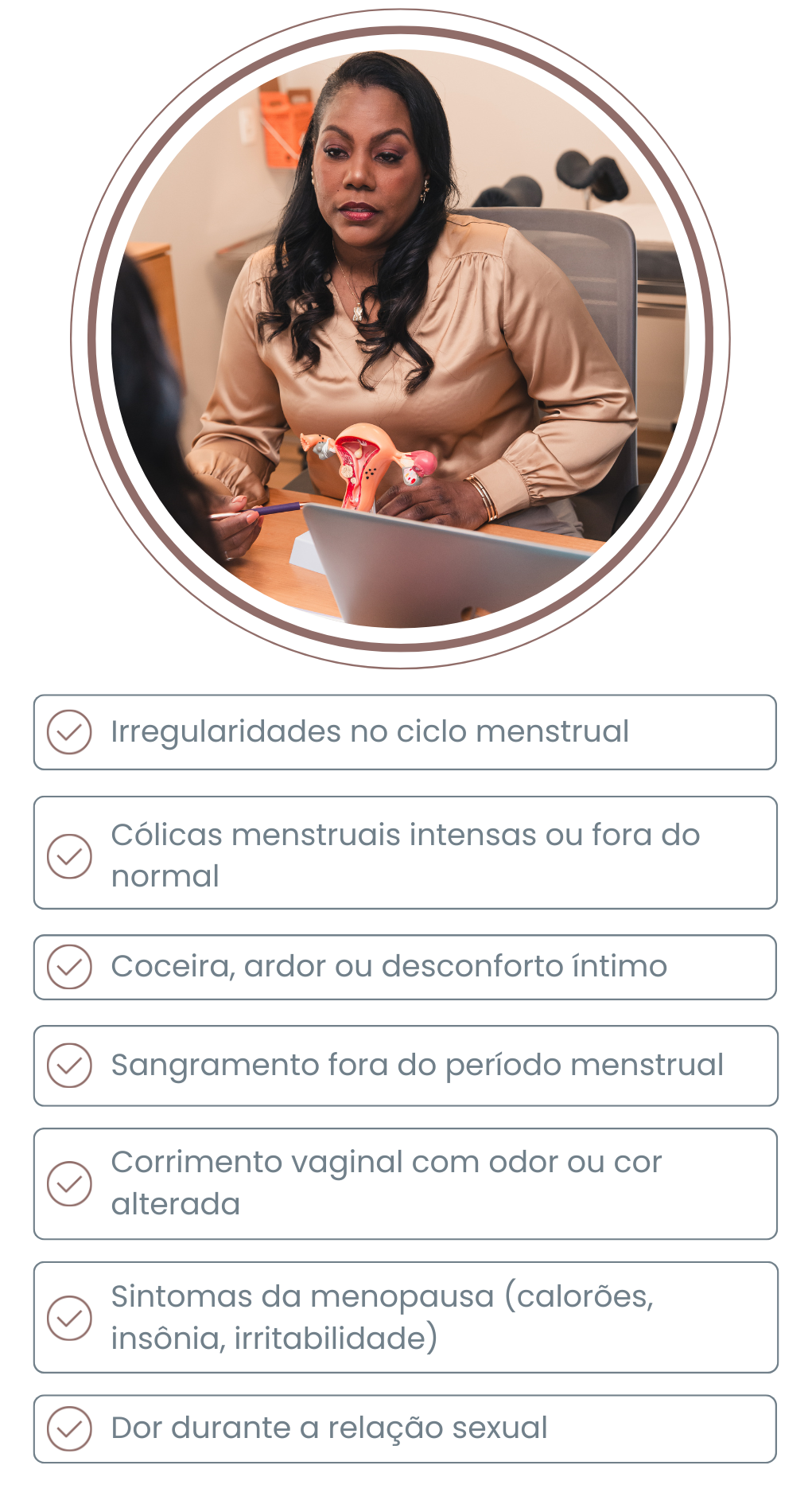 Sintomas para procurar uma ginecologista em mobile